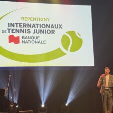 internationaux-de-tennis-junior-banque-nationale-de-repentigny-3 Pierre-Olivier Lessard, président des Internationaux de tennis junior Banque nationale de Repentigny lors de l'allocution d'ouverture à la Soirée gastronomie et vins, organisée dans le cadre de la campagne de financement de la 39e édition des Internationaux de tennis junior Banque Nationale de Repentigny